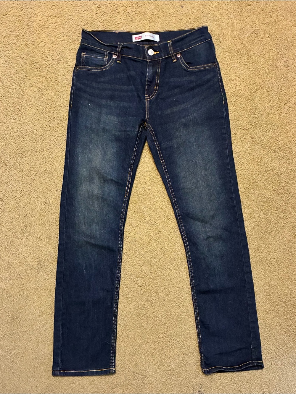 Levi’s 511 Jeans Slim Fit Blue Denim Stretch Boys Sz 14 27x27 Great Condition